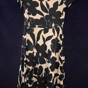 Floral Navy and White Dress